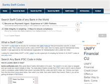 Tablet Screenshot of banks-swiftcodes.com